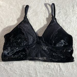 Sophie B. Woman’s Black Velour Bralette